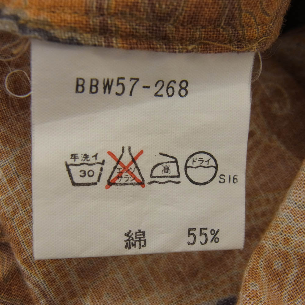 BURBERRY バーバリー BBW57-268 90's オープンカラー 半袖 シャツ アロハ シャツ 総柄 マルチカラー系 M【中古】