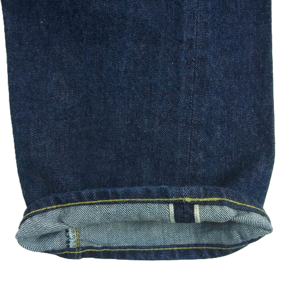 RESOLUTE リゾルト ワンウォッシュ セルビッチ ストレート デニム パンツ ボタンフライ ボタン裏刻印10 インディゴブルー系 W30 L30【中古】