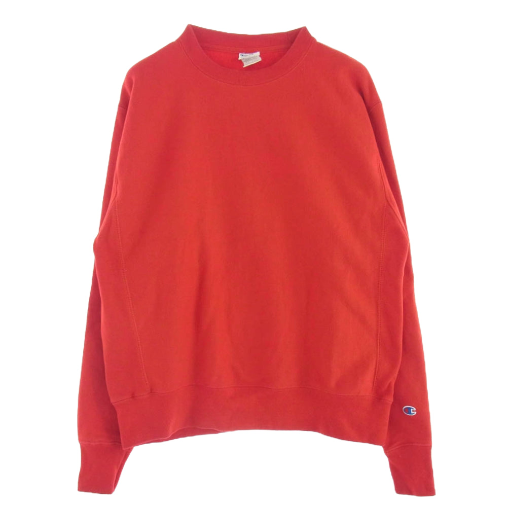 Champion チャンピオン 復刻 単色 青 タグ REVERSE WEAVE リバースウィーブ スウェット シャツ レッド レッド系 M【中古】