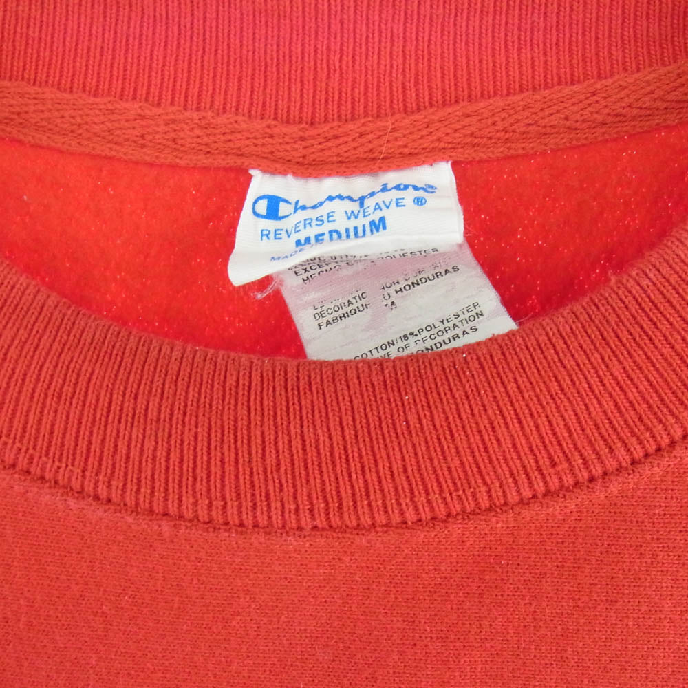 Champion チャンピオン 復刻 単色 青 タグ REVERSE WEAVE リバースウィーブ スウェット シャツ レッド レッド系 M【中古】
