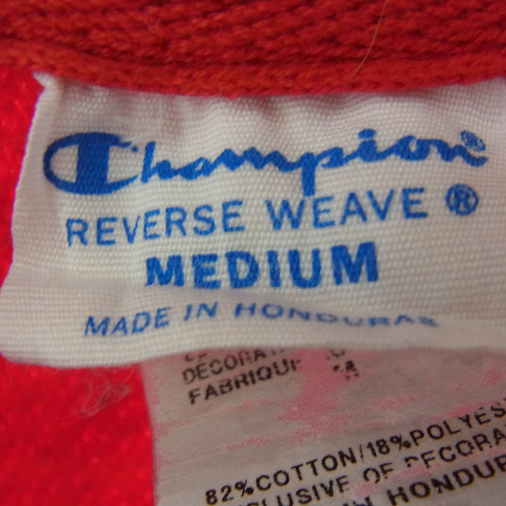 Champion チャンピオン 復刻 単色 青 タグ REVERSE WEAVE リバースウィーブ スウェット シャツ レッド レッド系 M【中古】