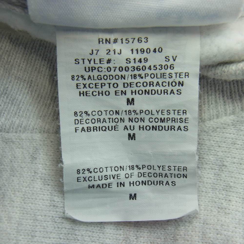 Champion チャンピオン 復刻 単色 青 タグ REVERSE WEAVE リバースウィーブ スウェット シャツ グレー グレー系 M【中古】