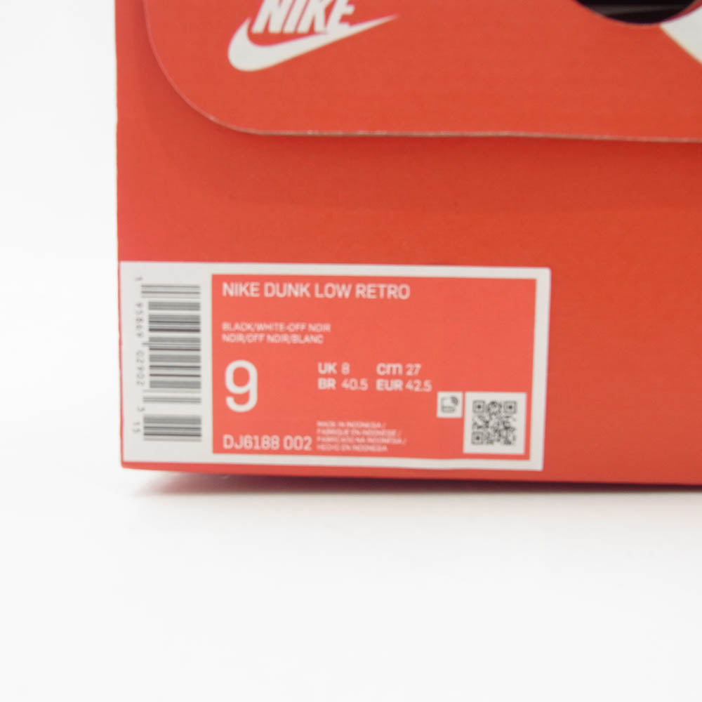 NIKE ナイキ DJ6188-002 Dunk Low Black Panda ダンク ロー ブラック パンダ スニーカー ブラック系 ホワイト系 27cm【中古】