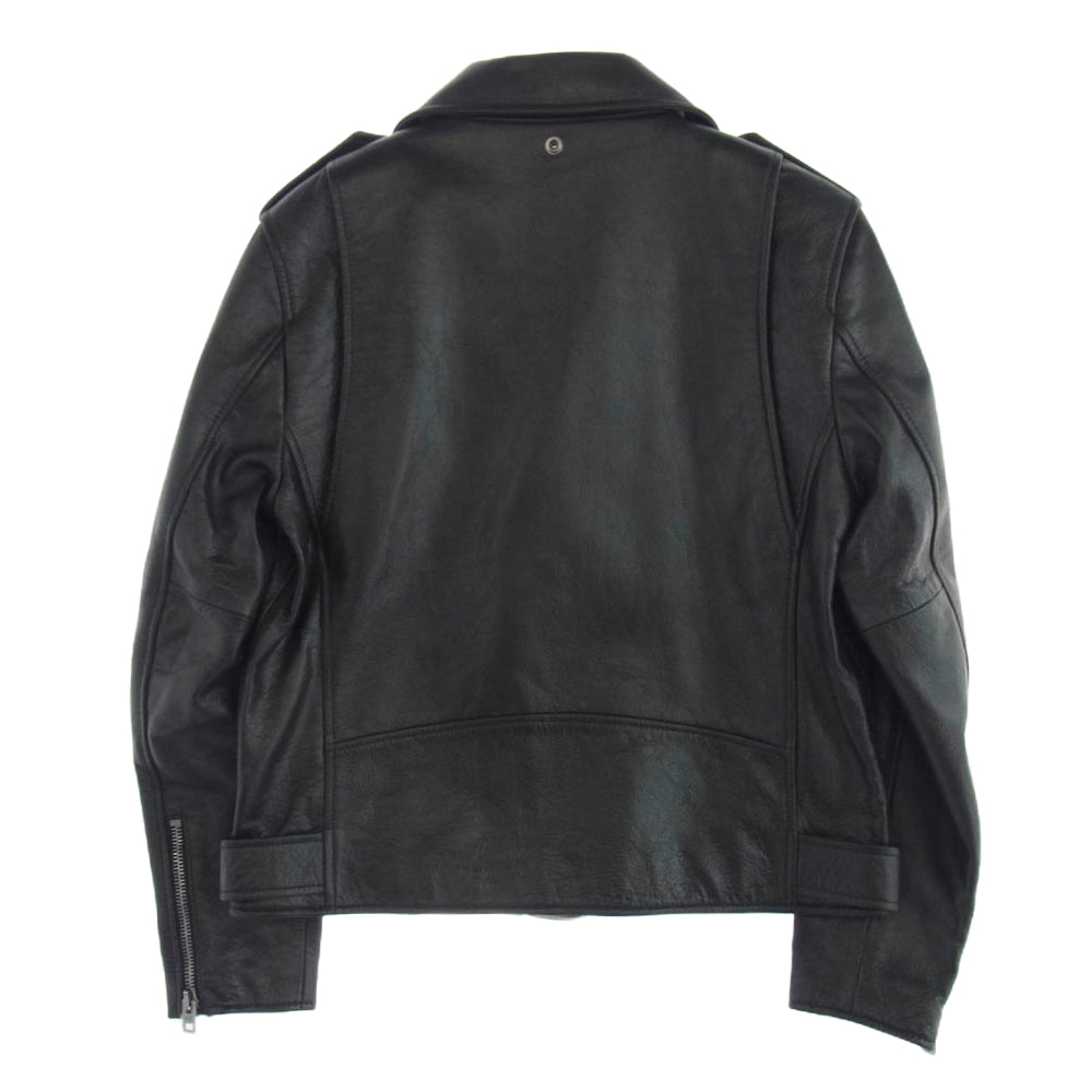 COACH コーチ CL359 MOTO JACKET モト カウレザー ダブル ライダース ジャケット ブラック系 XS【新古品】【未使用】【中古】