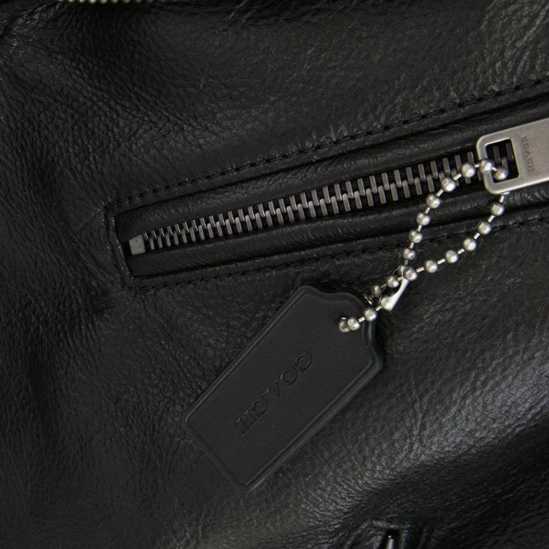 COACH メンズ ブラック カウレザー ダブル ライダースジャケット MOTO 中古・古着通販】COACH (コーチ) COACH(コーチ)MOTO JACKETダブル