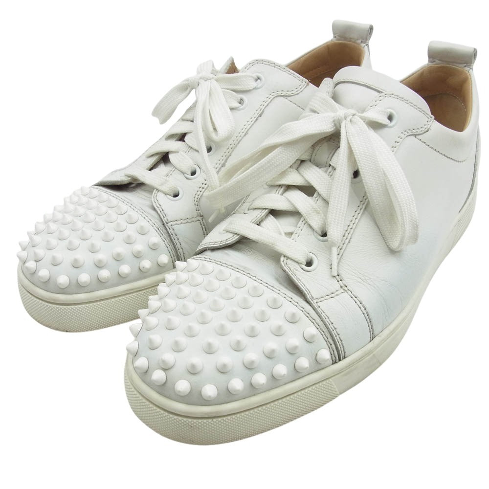 Christian Louboutin クリスチャンルブタン SPIKES スパイク スタッズ ローカット スニーカー ホワイト系 42【中古】