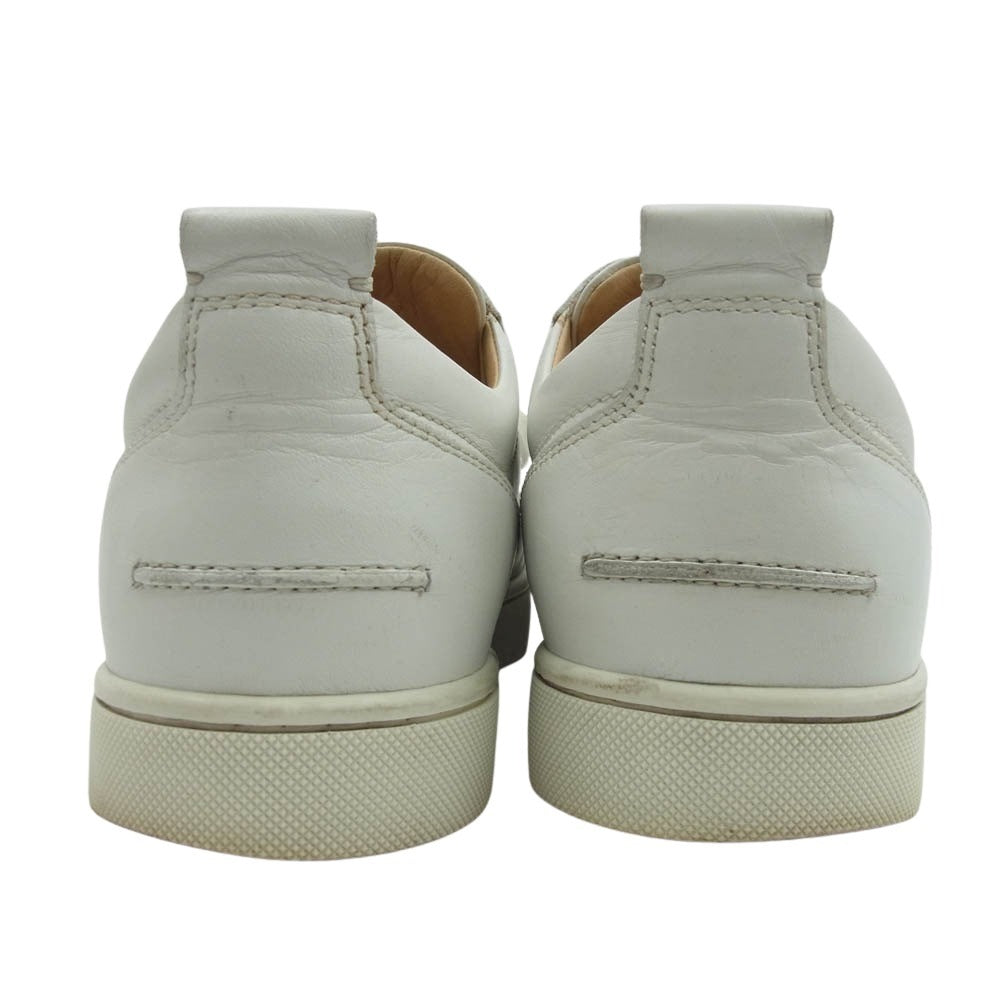 Christian Louboutin クリスチャンルブタン SPIKES スパイク スタッズ ローカット スニーカー ホワイト系 42【中古】