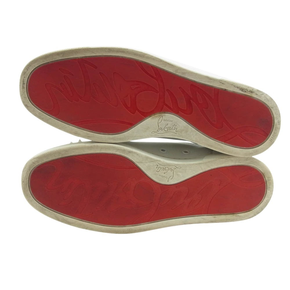 Christian Louboutin クリスチャンルブタン SPIKES スパイク スタッズ ローカット スニーカー ホワイト系 42【中古】