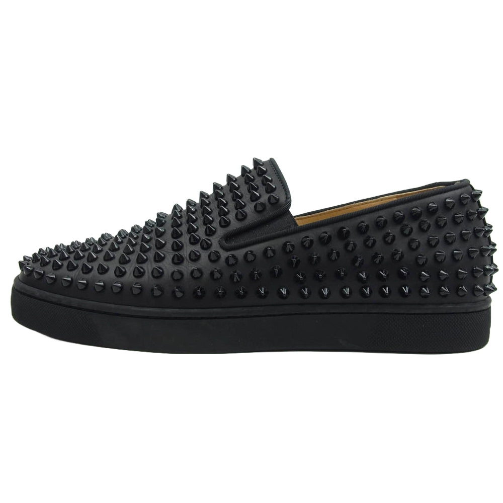 Christian Louboutin クリスチャンルブタン ROLLER BOAT スタッズ ローファー ブラック系 41【中古】