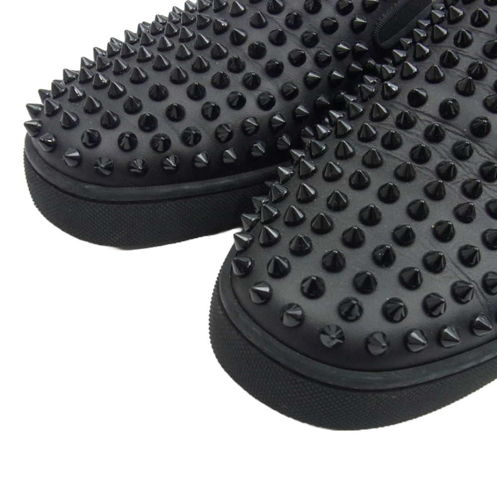 Christian Louboutin クリスチャンルブタン ROLLER BOAT スタッズ ローファー ブラック系 41【中古】