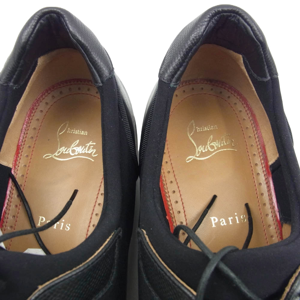 Christian Louboutin クリスチャンルブタン MIKASKY ローカット レザー シューズ ブラック系 42【中古】