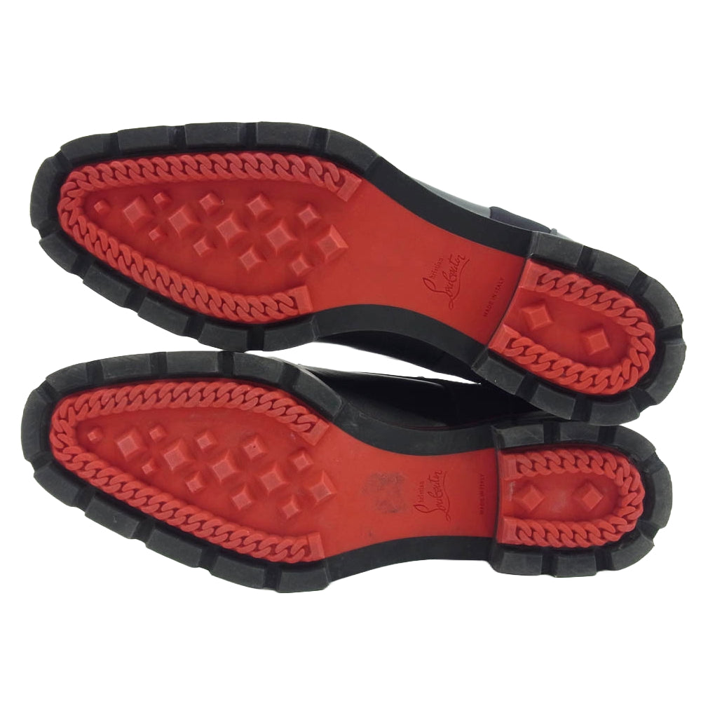 Christian Louboutin クリスチャンルブタン MIKASKY ローカット レザー シューズ ブラック系 42【中古】