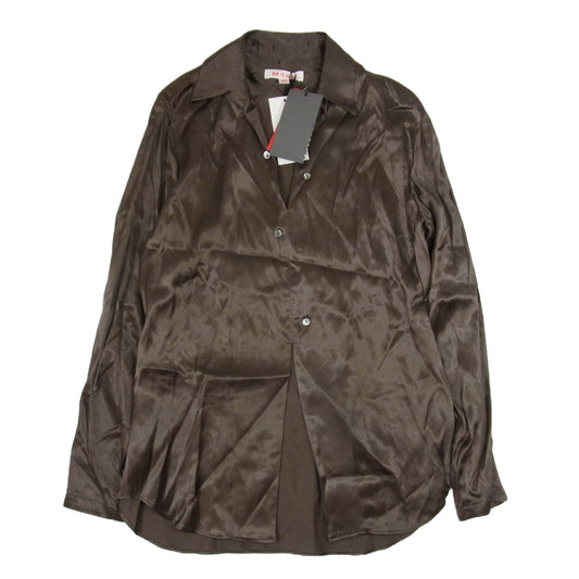 エムエーエスユー 24SS MASS-SH0624 LOST SHIRT オープンカラー プルオーバー シャツ 長袖 ブラウン系 44【中古】