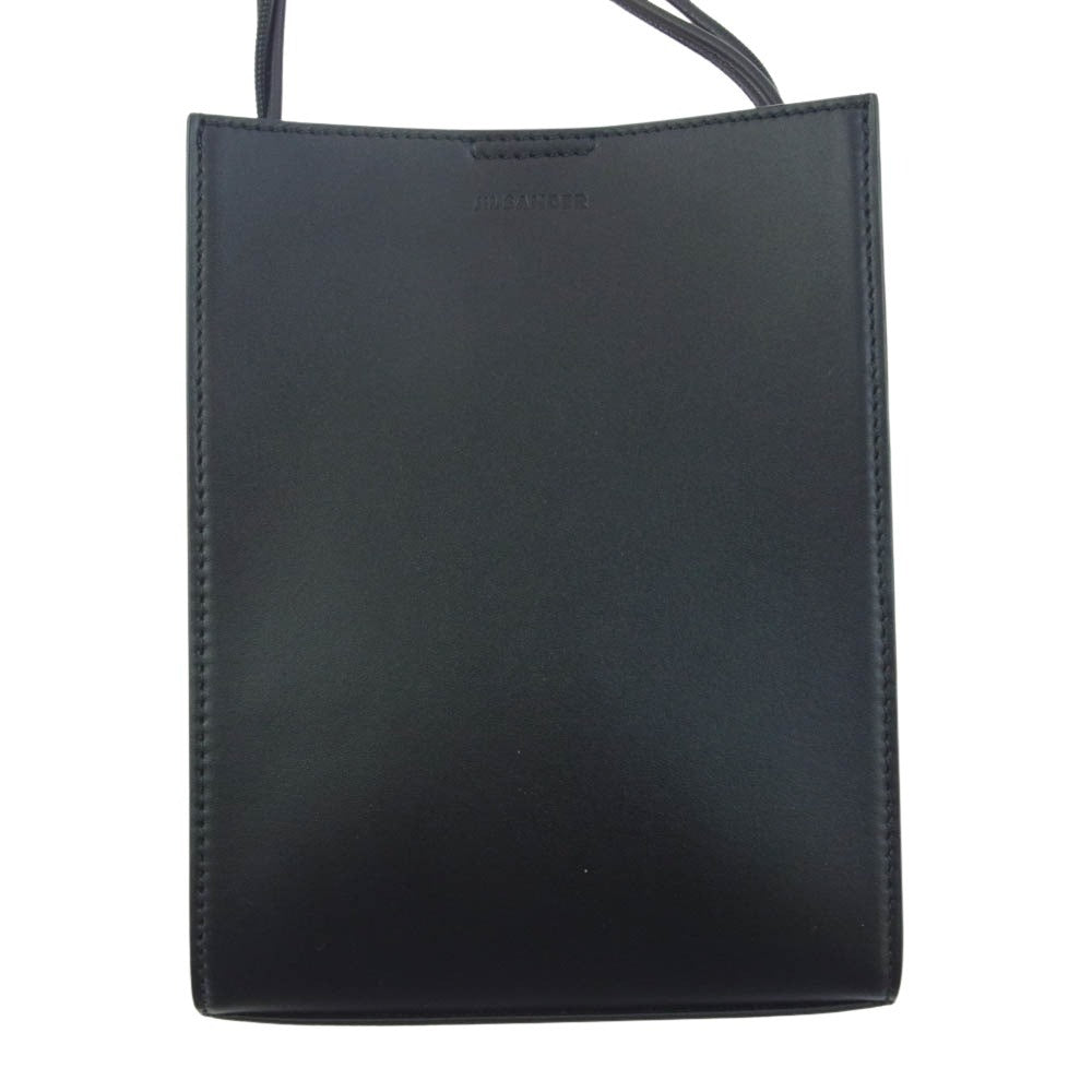 JIL SANDER ジルサンダー Tangle タングル スモール レザー ショルダー バッグ ブラック系【美品】【中古】