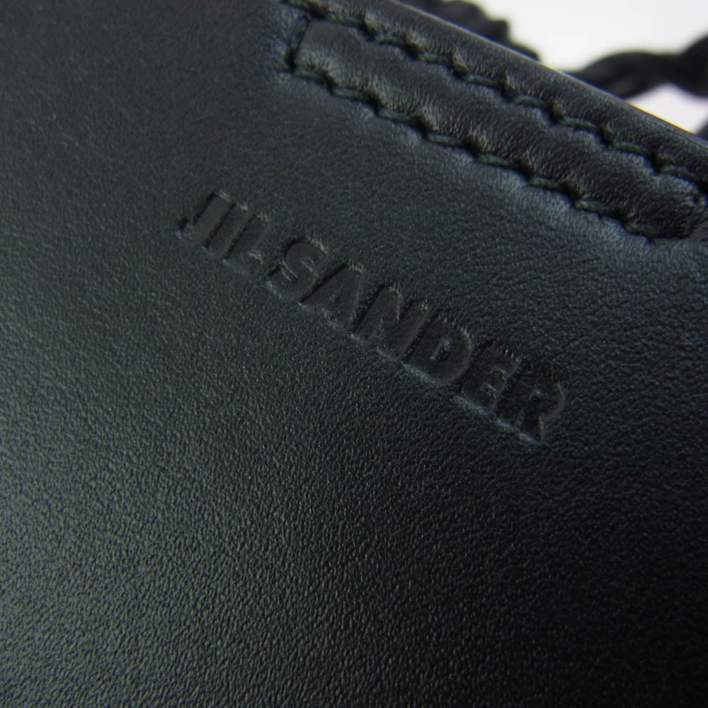JIL SANDER ジルサンダー Tangle タングル スモール レザー ショルダー バッグ ブラック系【美品】【中古】