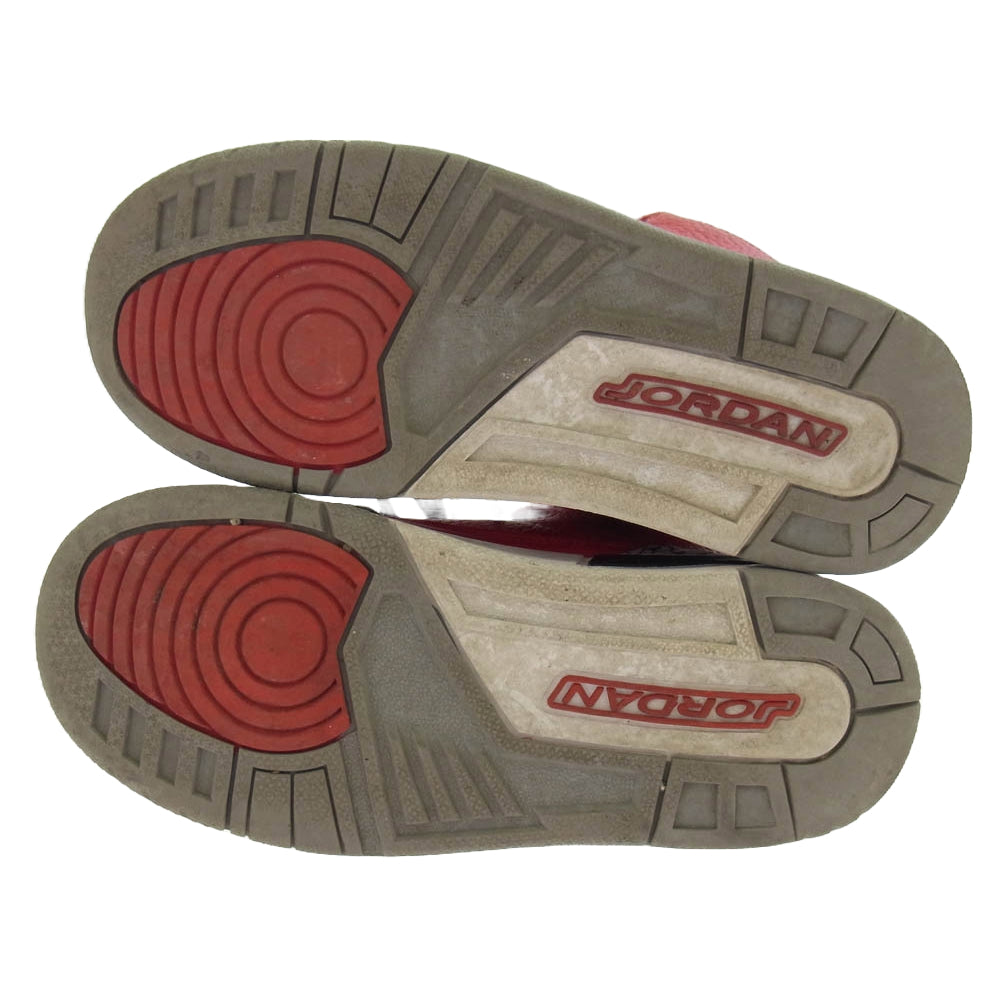 NIKE ナイキ CQ0487-600 キッズ 子供用 PS Air Jordan 3 Retro SE Fire Red PS エアジョーダン3 レトロ SE スニーカー グレー系 レッド系 20cm【中古】