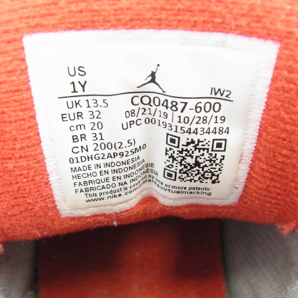 NIKE ナイキ CQ0487-600 キッズ 子供用 PS Air Jordan 3 Retro SE Fire Red PS エアジョーダン3 レトロ SE スニーカー グレー系 レッド系 20cm【中古】