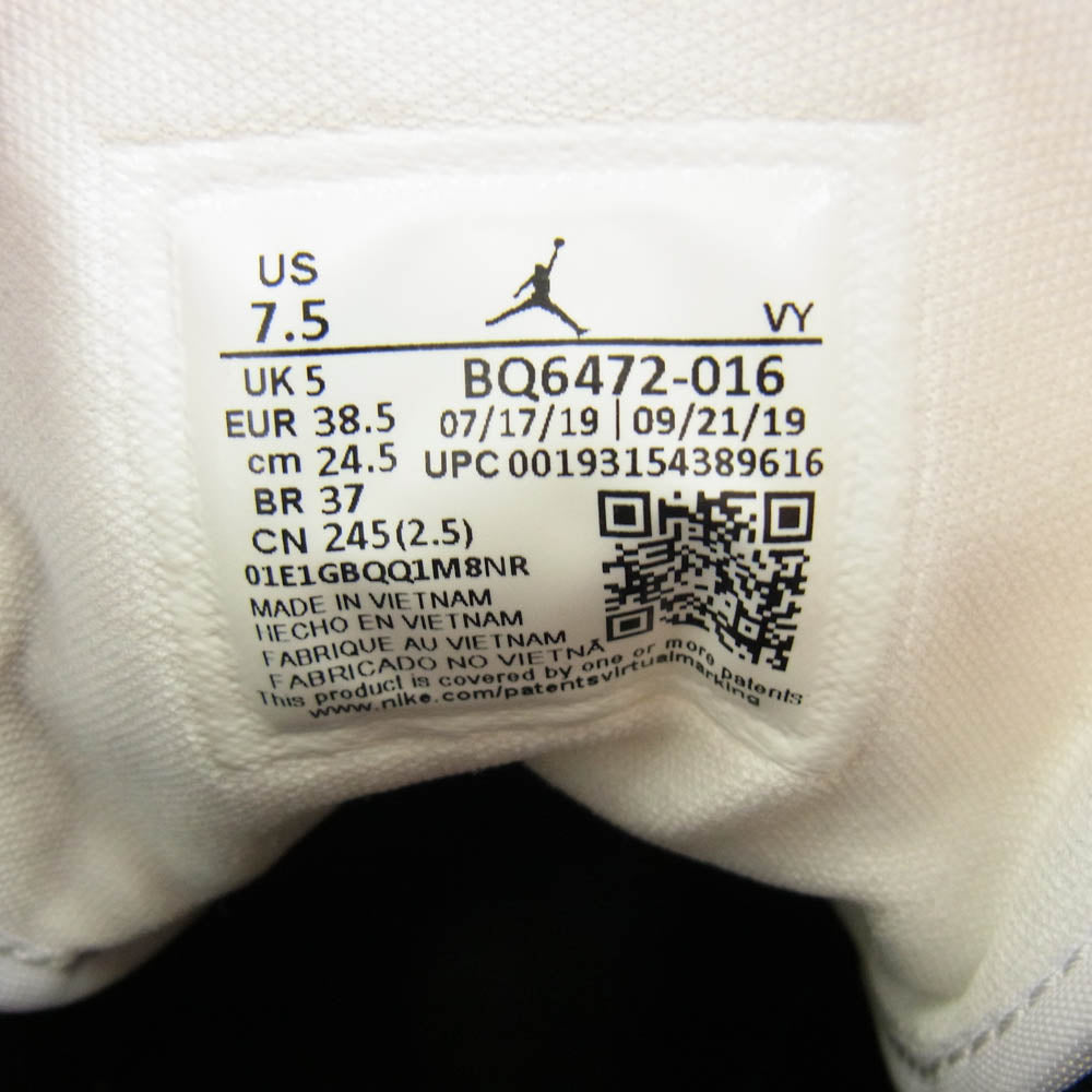 NIKE ナイキ BQ6472-016 Women's Air Jordan 1 Mid Black Noble Red ウィメンズ エアジョーダン1 ミッド スニーカー ブラック系 レッド系 24.5cm【中古】