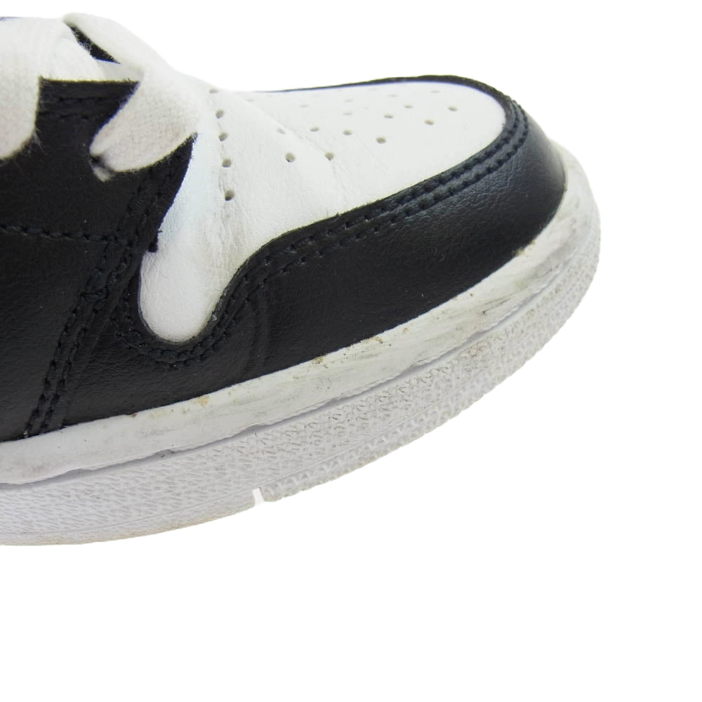 NIKE ナイキ BQ6472-016 Women's Air Jordan 1 Mid Black Noble Red ウィメンズ エアジョーダン1 ミッド スニーカー ブラック系 レッド系 24.5cm【中古】