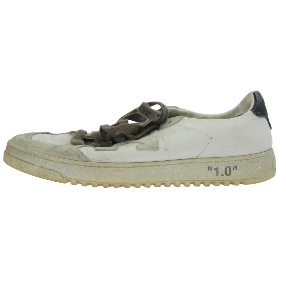 OFF-WHITE オフホワイト 2.0 SNEAKER ロゴ ヴィンテージ加工 スニーカー ホワイト系 ベージュ系 42【中古】