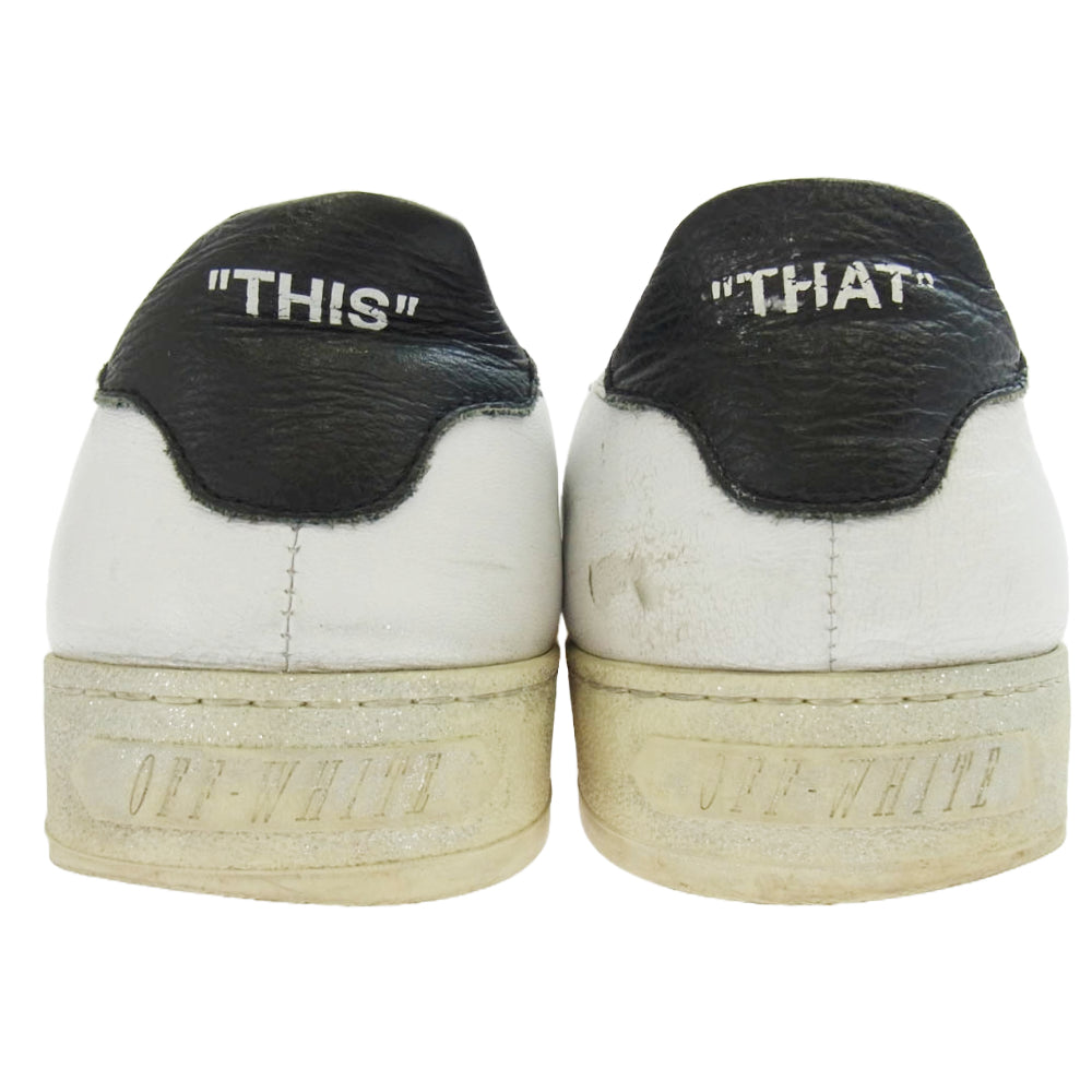 OFF-WHITE オフホワイト 2.0 SNEAKER ロゴ ヴィンテージ加工 スニーカー ホワイト系 ベージュ系 42【中古】