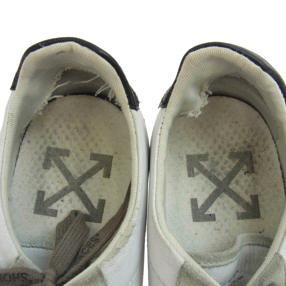OFF-WHITE オフホワイト 2.0 SNEAKER ロゴ ヴィンテージ加工 スニーカー ホワイト系 ベージュ系 42【中古】
