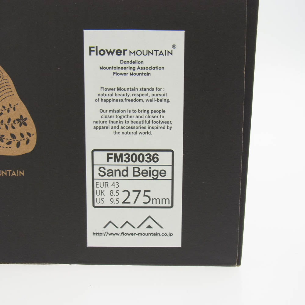 フラワー マウンテン FM30036 NAZCA ナスカ SANDAL サンダル ベージュ系 ブラウン系 27.5cm【新古品】【未使用】【中古】