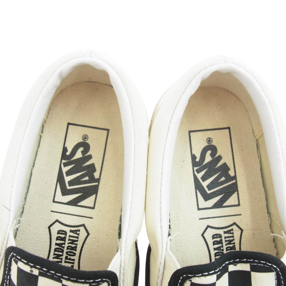 VANS バンズ V98CF SD × STANDARD CALIFORNIA スタンダードカリフォルニア 20周年コラボ スリッポン スニーカー ブラック系 オフホワイト系 22.5cm【中古】