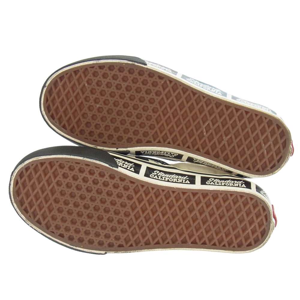 VANS バンズ V98CF SD × STANDARD CALIFORNIA スタンダードカリフォルニア 20周年コラボ スリッポン スニーカー ブラック系 オフホワイト系 22.5cm【中古】
