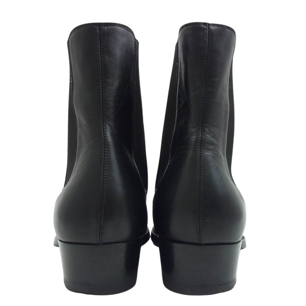 SAINT LAURENT サンローラン D1443213 WYATT CHELSEA BOOT ワイアット チェルシー サイドゴア ブーツ ブラック系 40【中古】