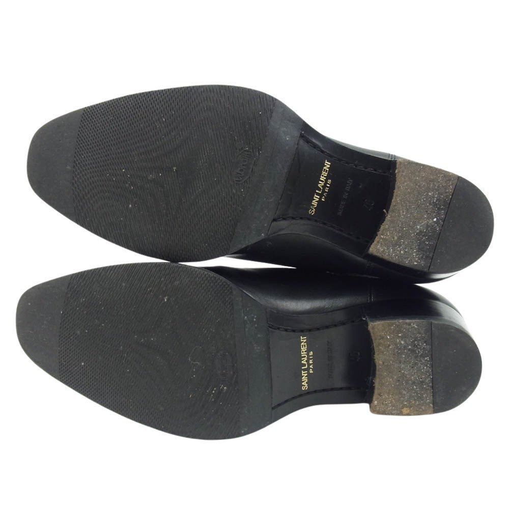 SAINT LAURENT サンローラン D1443213 WYATT CHELSEA BOOT ワイアット チェルシー サイドゴア ブーツ ブラック系 40【中古】