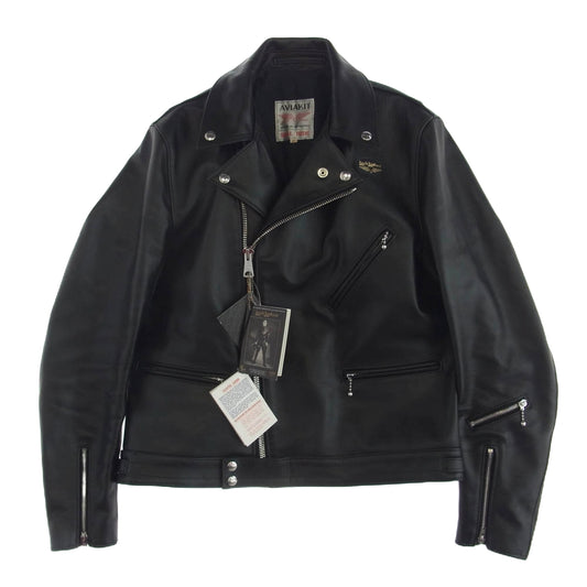 Lewis Leathers ルイスレザー 441TH TIGHT FIT CYCLONE ホースハイド タイトフィット サイクロン ライナー ブラック ニット ナイロン ダブル ライダース ジャケット ブラック系 42【美品】【中古】