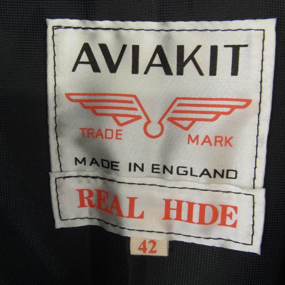 Lewis Leathers ルイスレザー 441TH TIGHT FIT CYCLONE ホースハイド タイトフィット サイクロン ライナー ブラック ニット ナイロン ダブル ライダース ジャケット ブラック系 42【美品】【中古】