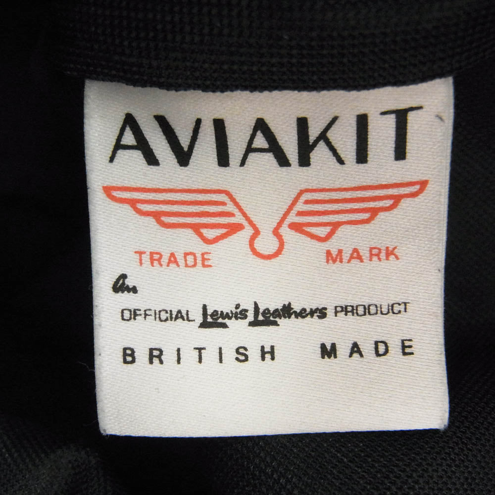 Lewis Leathers ルイスレザー 441TH TIGHT FIT CYCLONE ホースハイド タイトフィット サイクロン ライナー ブラック ニット ナイロン ダブル ライダース ジャケット ブラック系 42【美品】【中古】