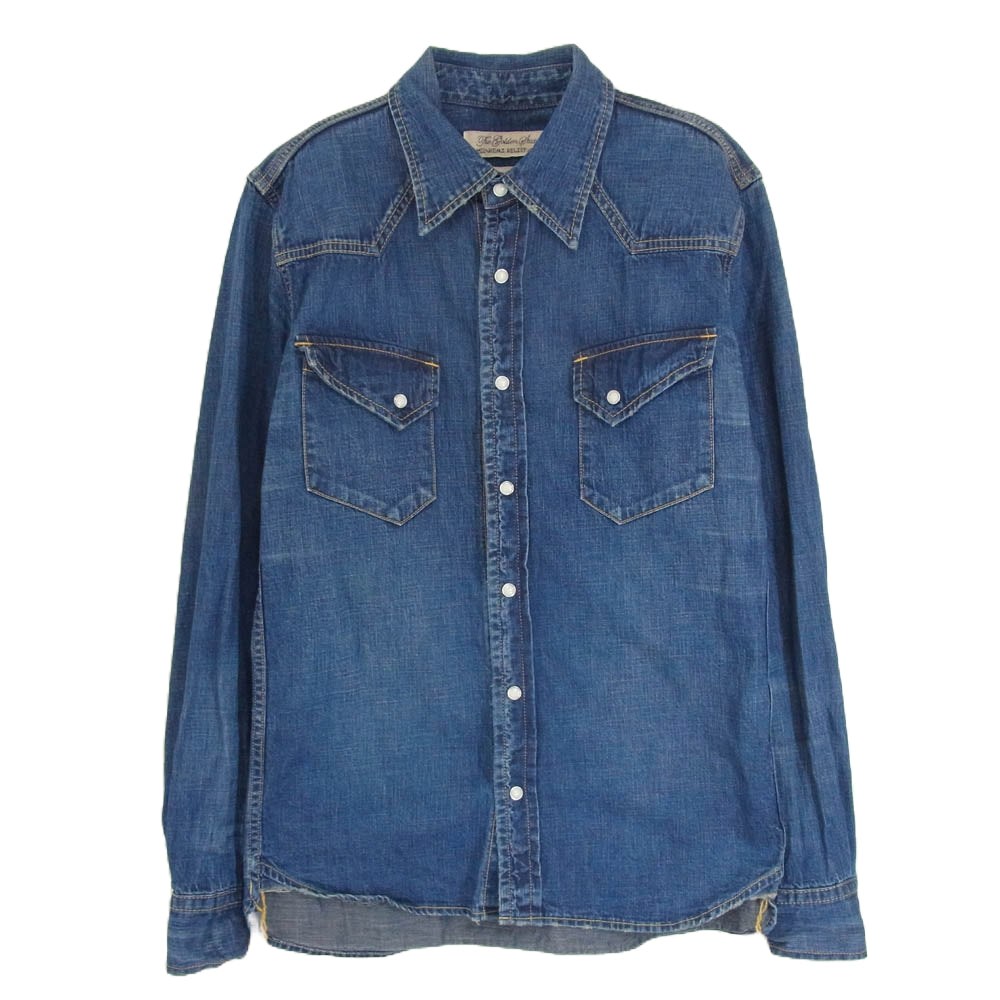 REMI RELIEF レミレリーフ 長袖 ウエスタン デニム シャツ インディゴブルー系 M【中古】