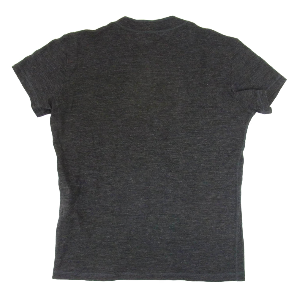 DOLCE&GABBANA ドルチェアンドガッバーナ TY7BJ ウール ヘンリーネック 半袖 Tシャツ ブラック系 M【中古】