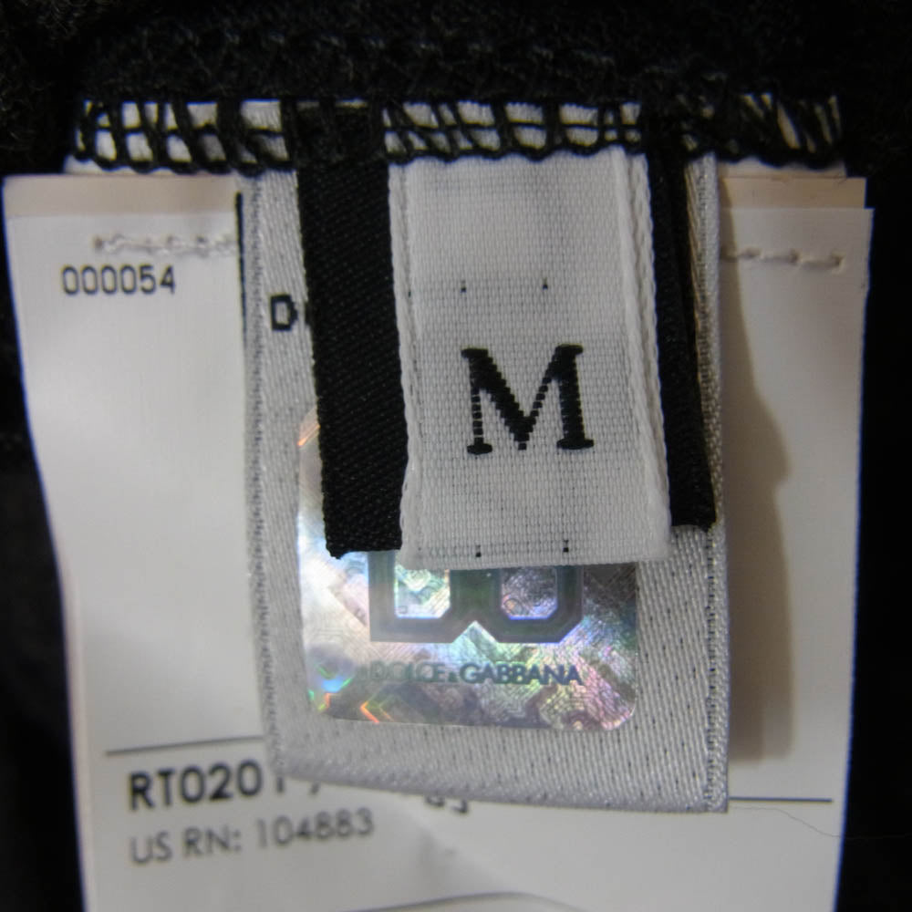 DOLCE&GABBANA ドルチェアンドガッバーナ TY7BJ ウール ヘンリーネック 半袖 Tシャツ ブラック系 M【中古】