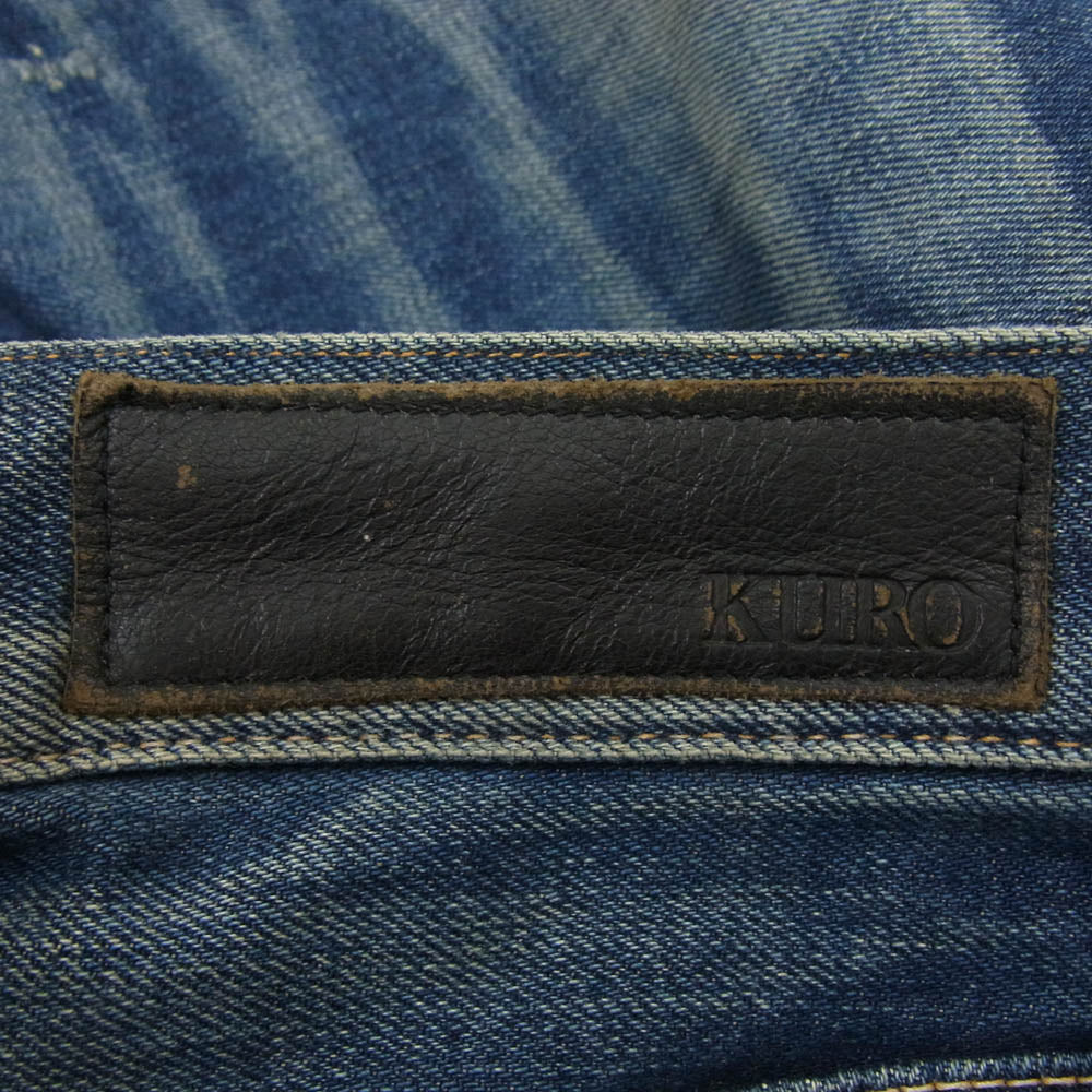 クロ graphite USED加工 ボタンフライ デニム パンツ タグ付き インディゴブルー系 38【中古】