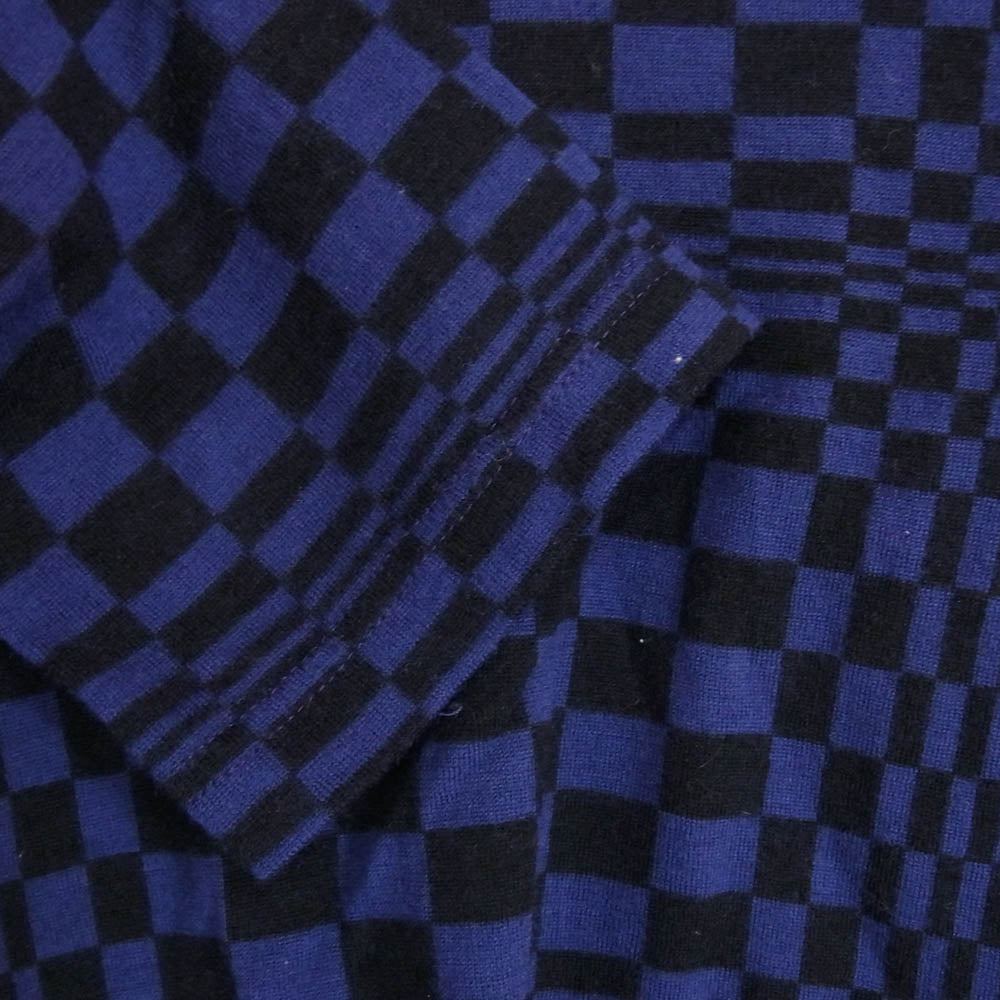 COMME des GARCONS HOMME コムデギャルソンオム 04AW HN-T007 アーカイブ ブロック チェック 長袖 カットソー パープル系 M【中古】
