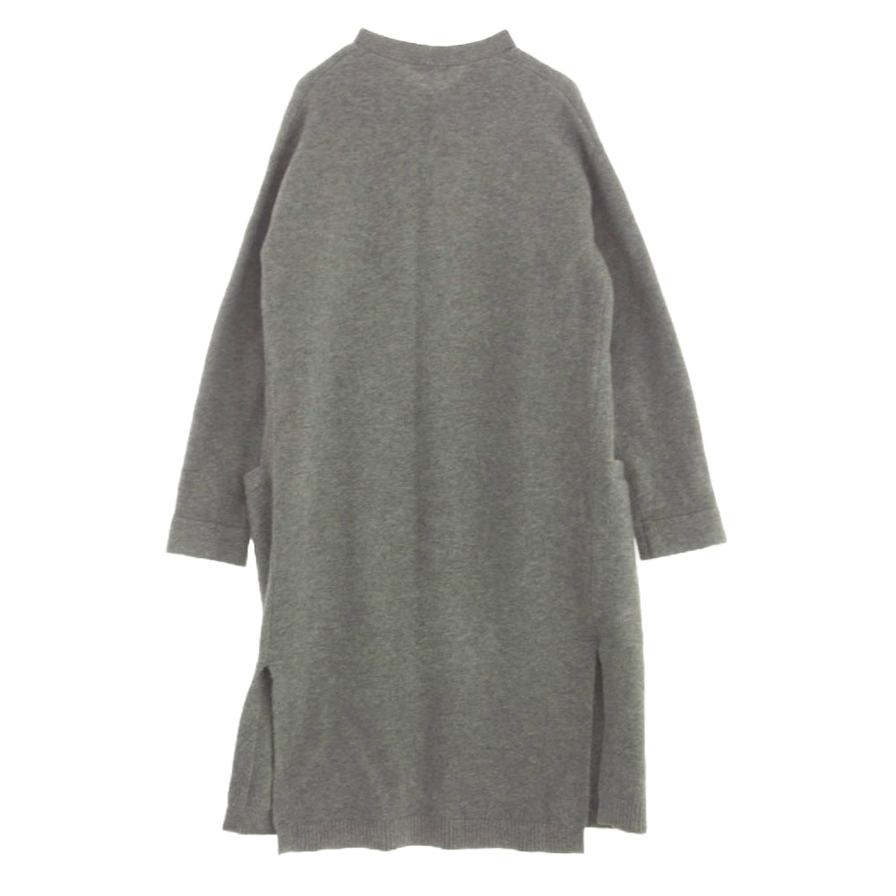 theory セオリー 01-6409601-021-902 ウール ニット ロング コート グレー系 S【中古】