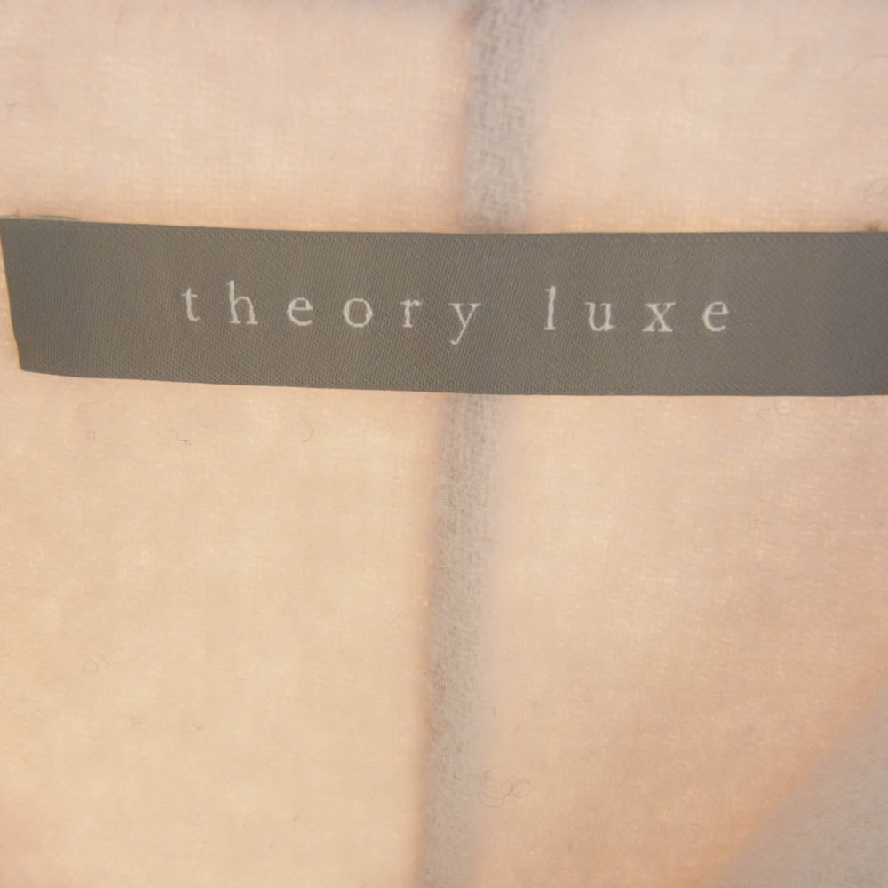 theory セオリー 03-0109616-100-038 カシミヤ混 ウール ダブルフェイス ロング コート オフホワイト系 38【中古】