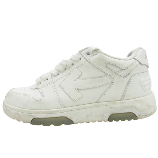 OFF-WHITE オフホワイト OUT OF OFFICE ローカット レザー スニーカー ホワイト系 38【中古】
