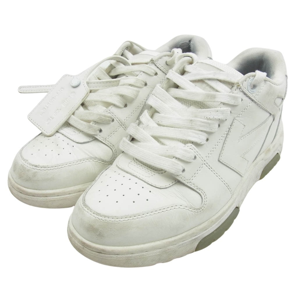 OFF-WHITE オフホワイト OUT OF OFFICE ローカット レザー スニーカー ホワイト系 38【中古】