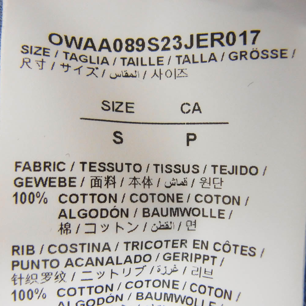 OFF-WHITE オフホワイト 23SS OWAA089S23JER017 GRAPHIC LOGO T SHIRT グラフィック ロゴプリント Ｔシャツ 半袖 カットソー ライトブルー系 S【中古】