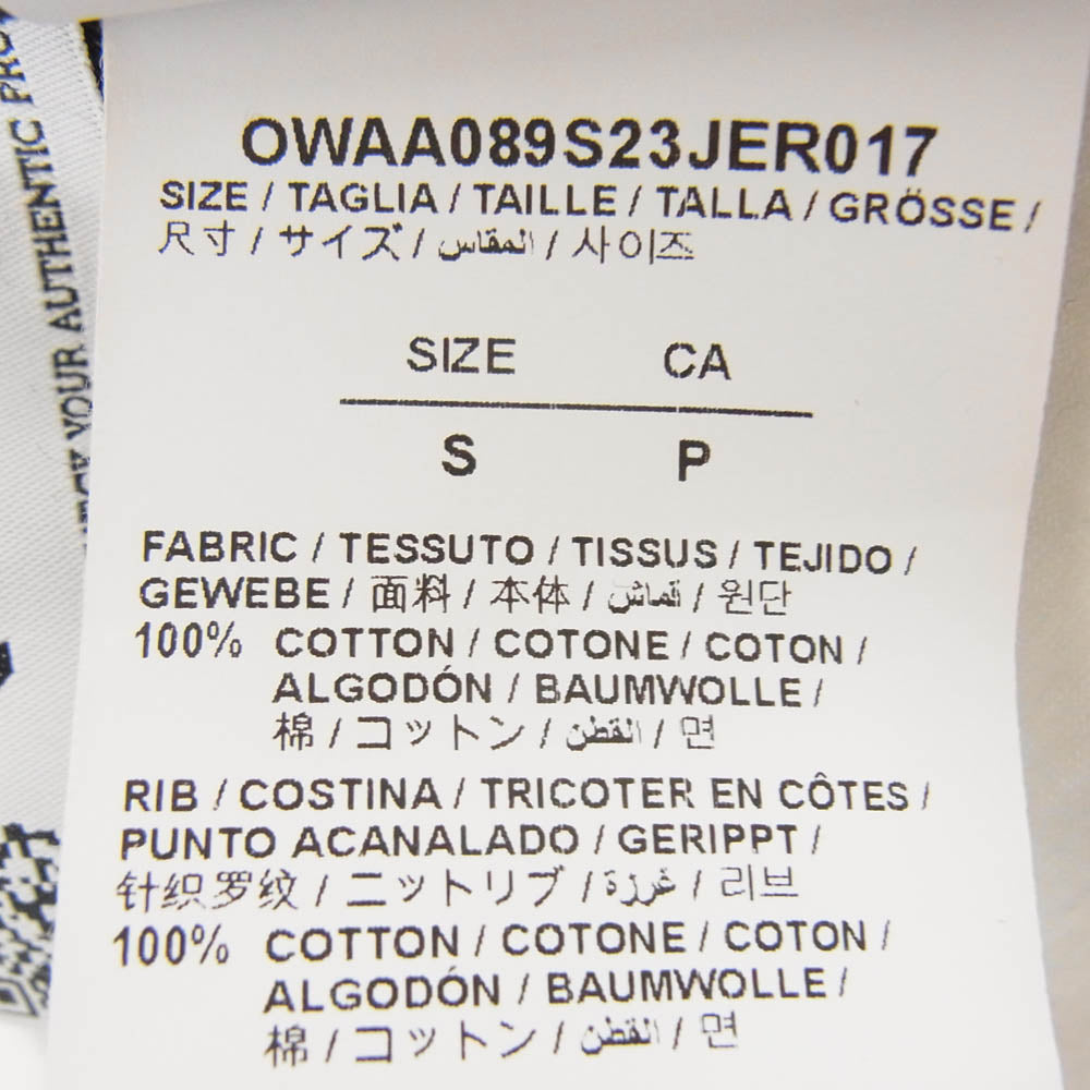 OFF-WHITE オフホワイト 23SS OWAA089S23JER017 GRAPHIC LOGO T SHIRT グラフィック ロゴプリント Ｔシャツ 半袖 カットソー ホワイト系 S【中古】