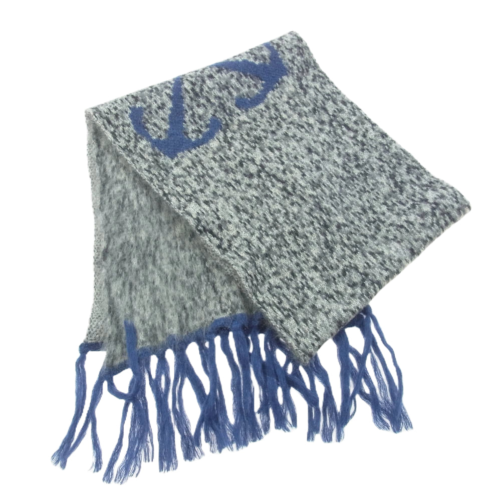 OFF-WHITE オフホワイト OWMA052F23KNI001 モヘヤ混 ウール マフラー アロー グレー系 O/S【中古】