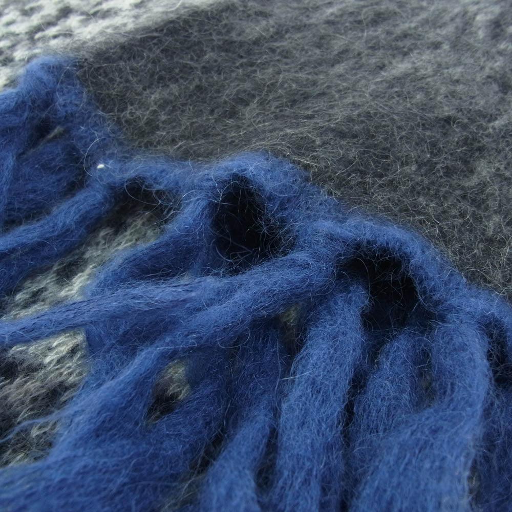 OFF-WHITE オフホワイト OWMA052F23KNI001 モヘヤ混 ウール マフラー アロー グレー系 O/S【中古】