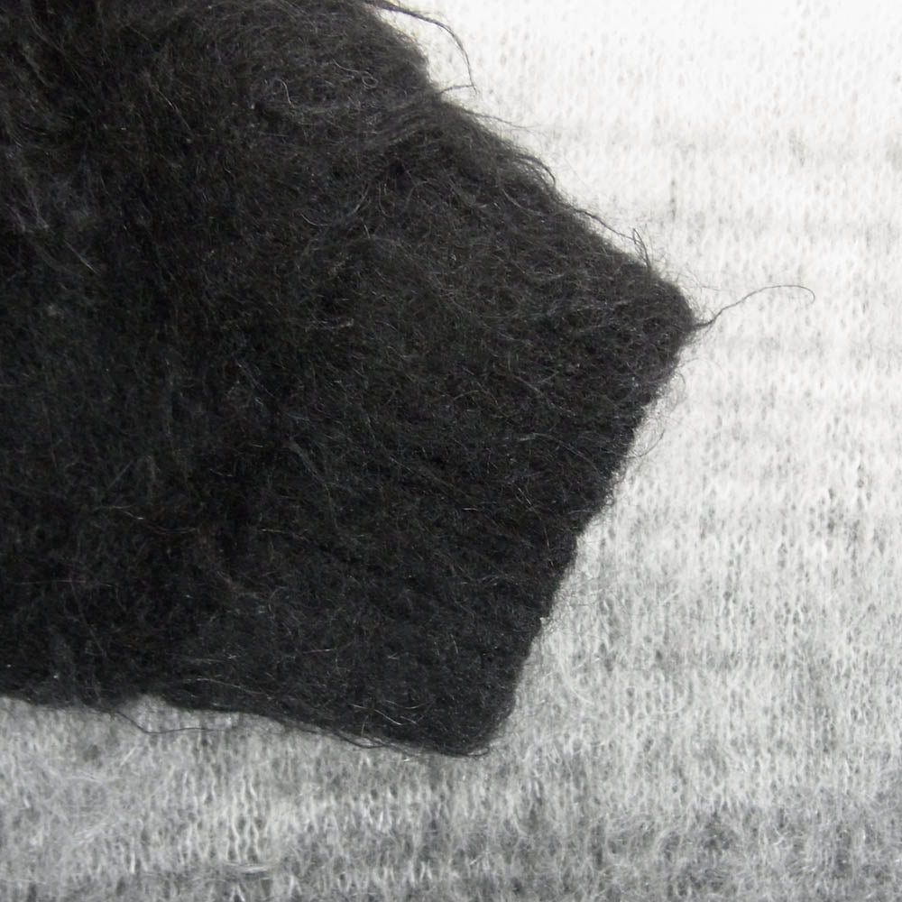 OFF-WHITE オフホワイト 21AW OMHE098F21KNI001 Gradient bushed mohair sweater グラデーション ブラッシュド モヘヤ混 ニット セーター バックアロー ブラック系 L【中古】
