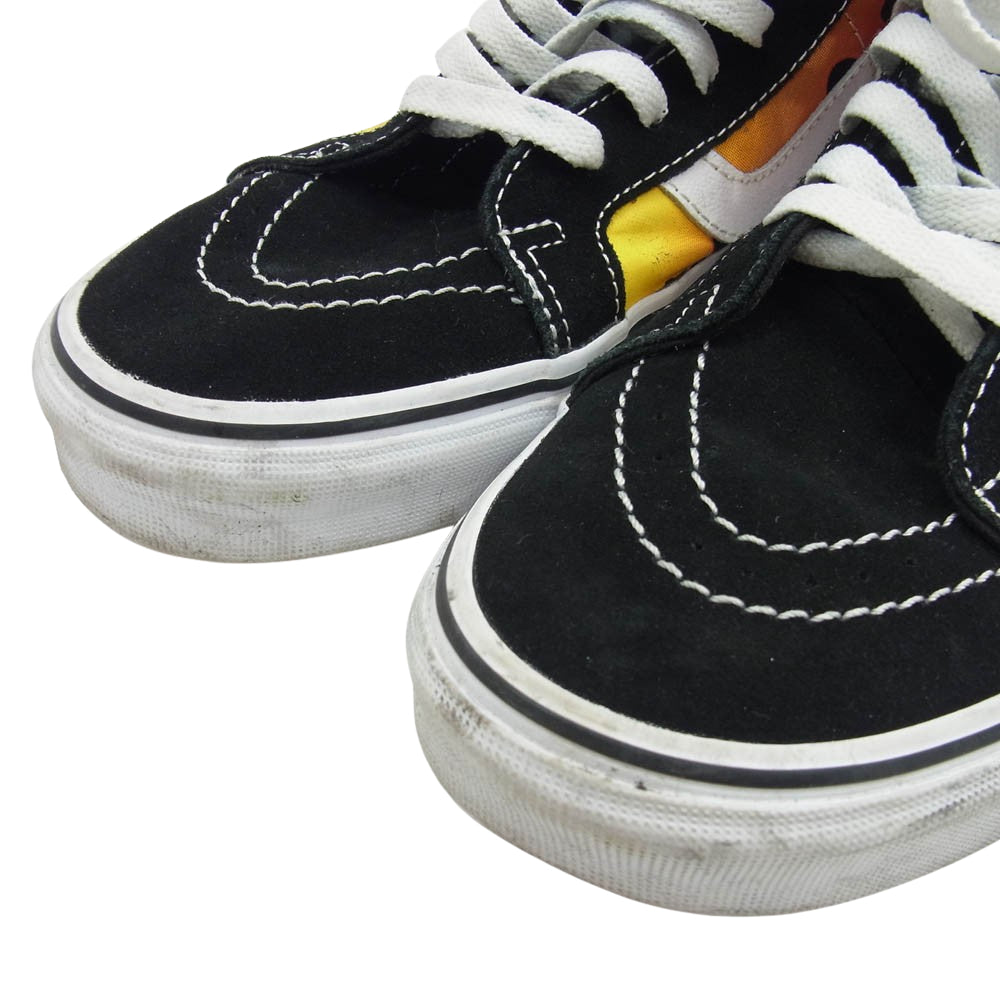 VANS バンズ SK8-HI ファイヤーパターン ハイカットスニーカー ブラック系 レッド系 25cm【中古】