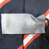Dior ディオール シルク 100％ ストライプ ネクタイ ネイビー系【極上美品】【中古】